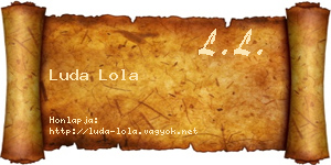 Luda Lola névjegykártya